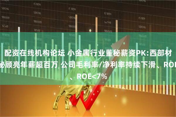 配资在线机构论坛 小金属行业董秘薪资PK:西部材料董秘顾亮年薪超百万 公司毛利率/净利率持续下滑、ROE<7%