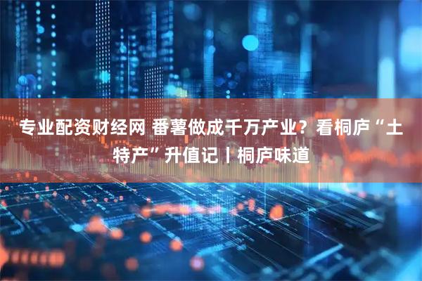 专业配资财经网 番薯做成千万产业？看桐庐“土特产”升值记丨桐庐味道