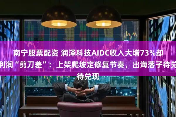 南宁股票配资 润泽科技AIDC收入大增73%却遇利润“剪刀差”：上架爬坡定修复节奏，出海落子待兑现